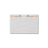 Notepad with illustrated border on a white background