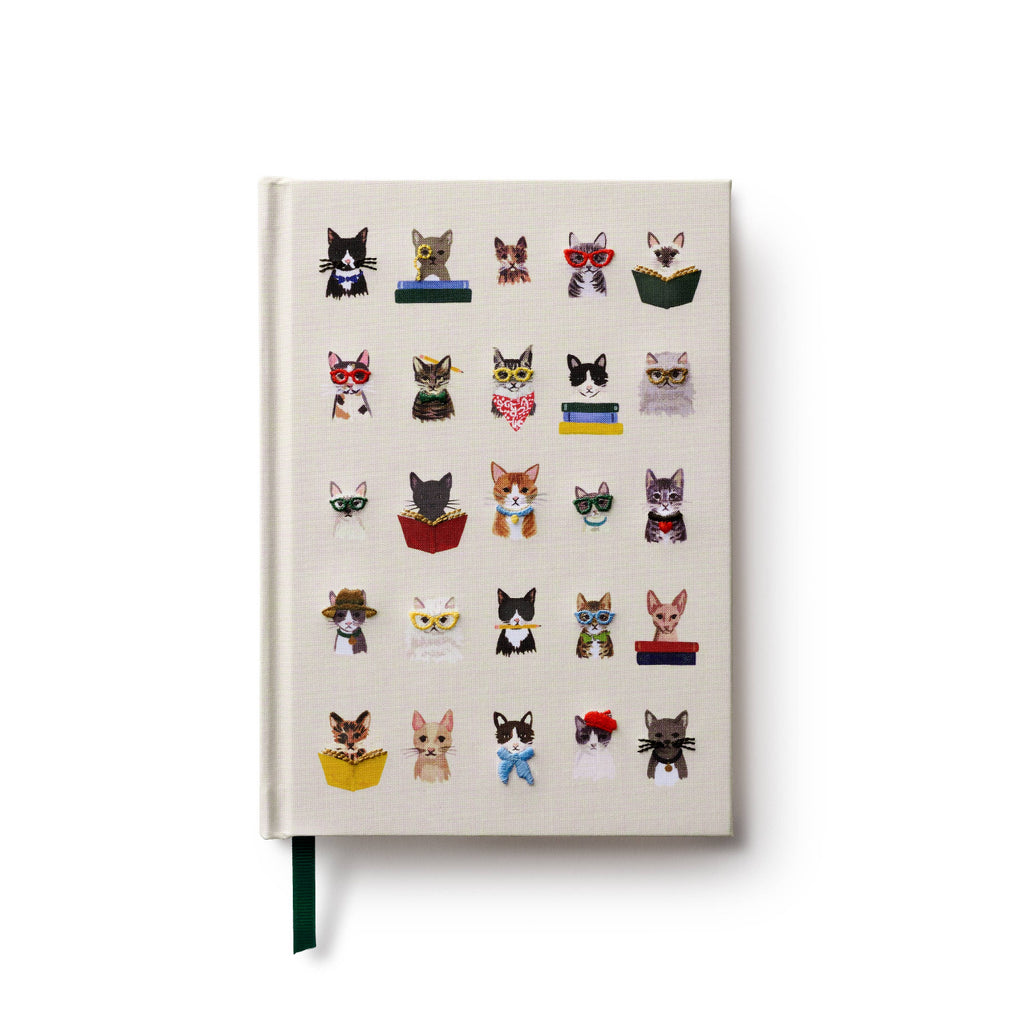 Rifle Paper Co - Studious Cats Embroidered Journal