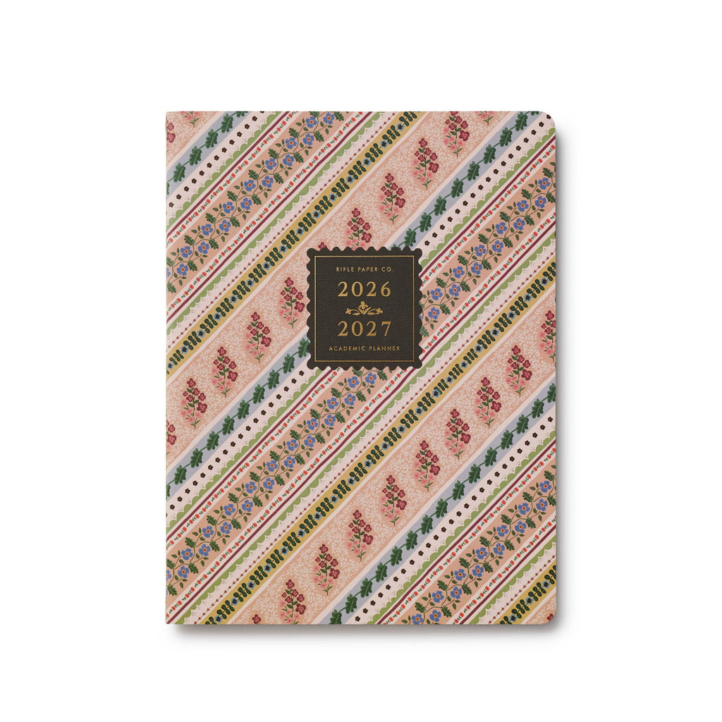 Patterned planner with 2026-2027 text on a white background