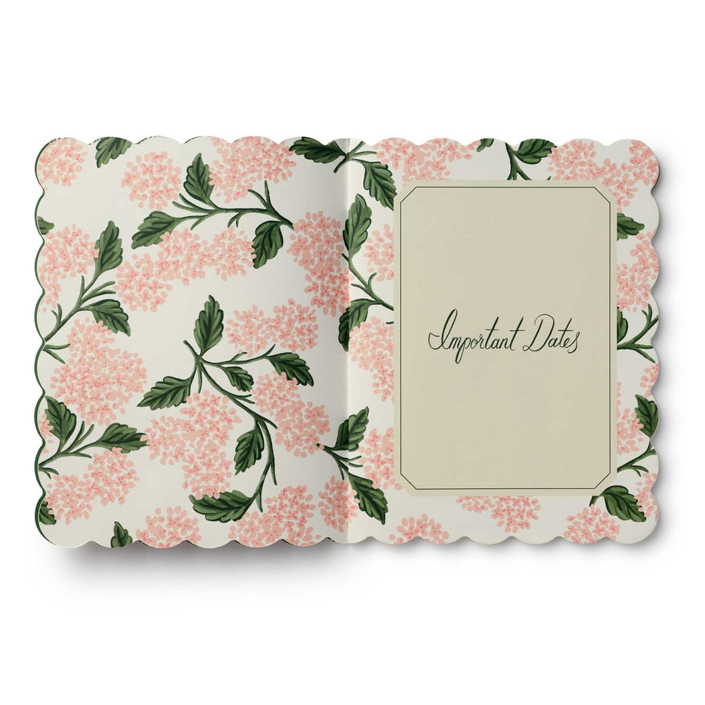 Floral patterned card with 'Important Dates' text on a white background