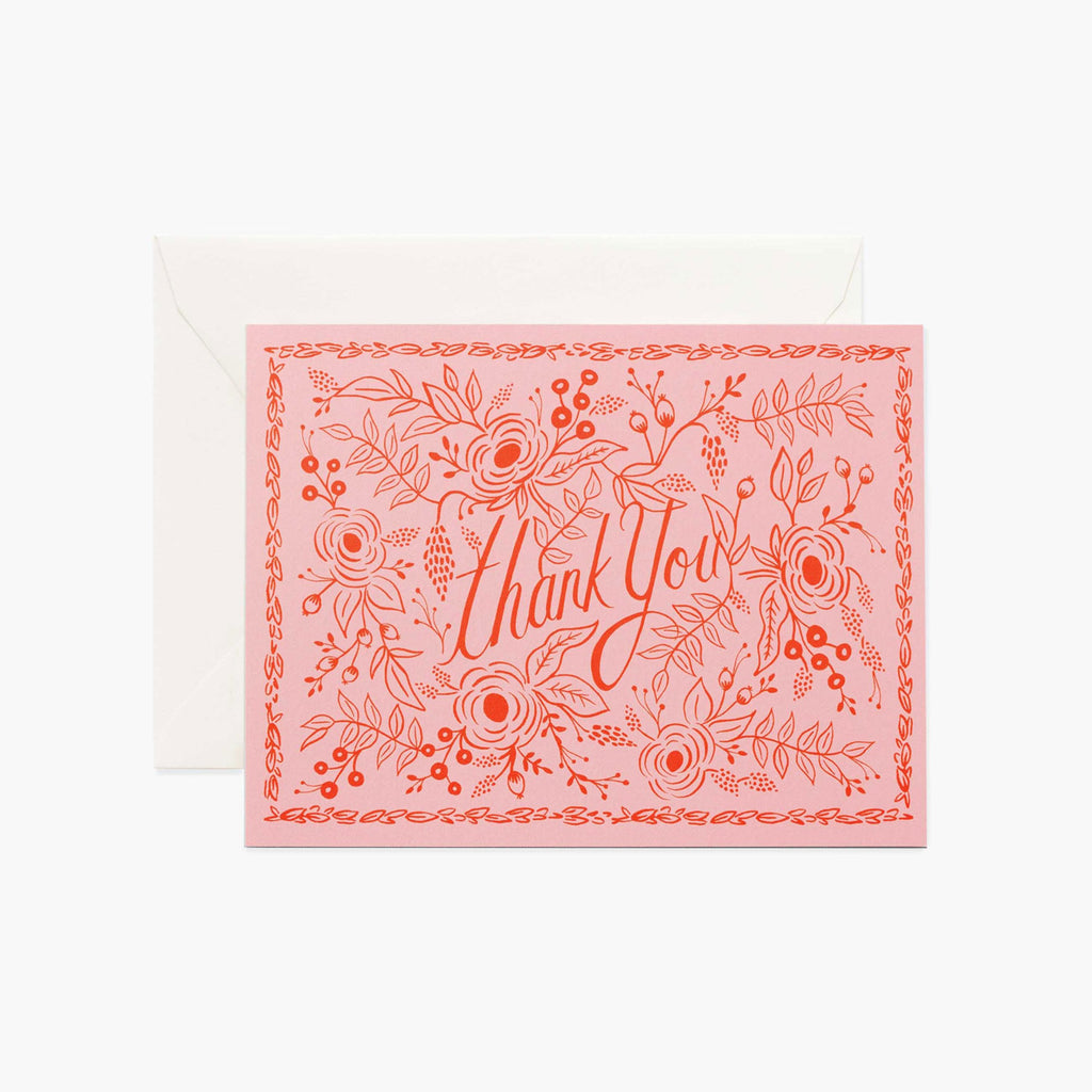 Rifle Paper Co. Rosé Thank You Card SET