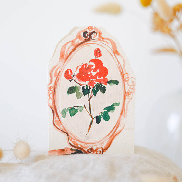 Sophie Amelia Enchanted Rose Hand-Cut Valentines Card
