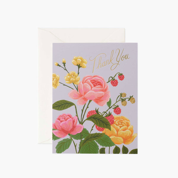 Rifle Paper Co. Roses Thank You Card SET