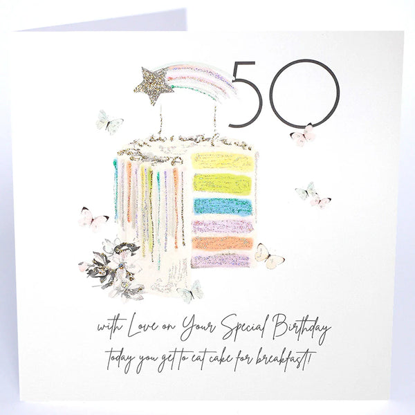 Five Dollar Shake 50 with Love on Your Special Birthday Card