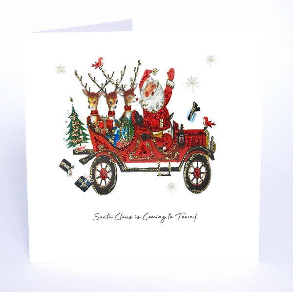 Five Dollar Shake Santa Claus Is Coming To Town! Christmas Card