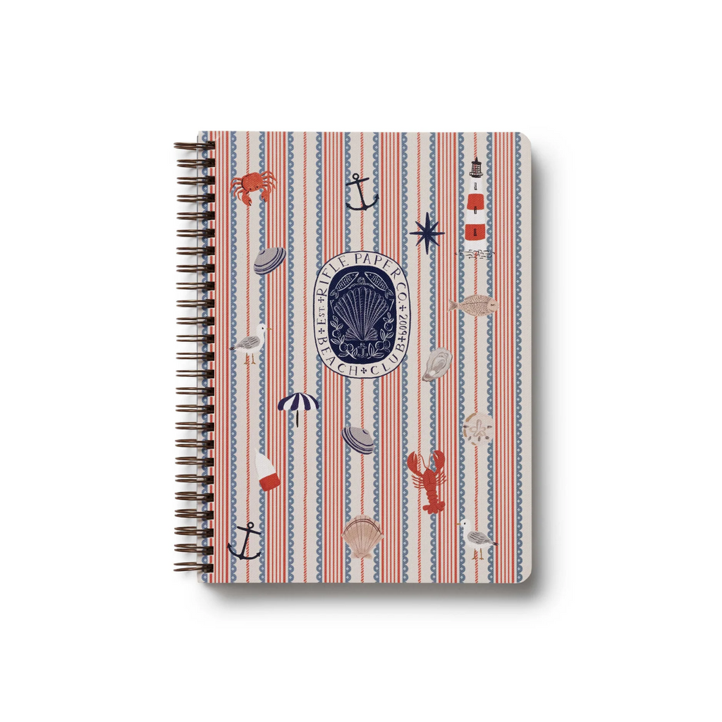 Rifle Paper Co. Spiral Notebook - Seaside Stripe