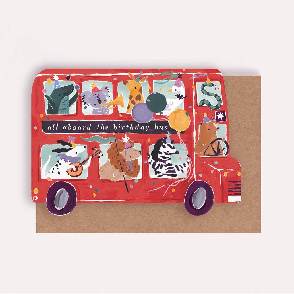 Sister Paper Co. - Party Bus Kids Birthday Card 