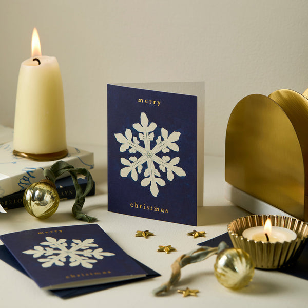 Wanderlust Paper Co. Snowflake 'Merry Christmas' Mini Card