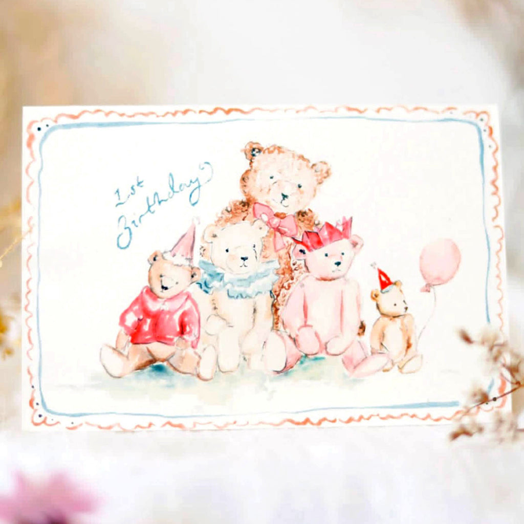 Sophie Amelia 1st Birthday Bears Card