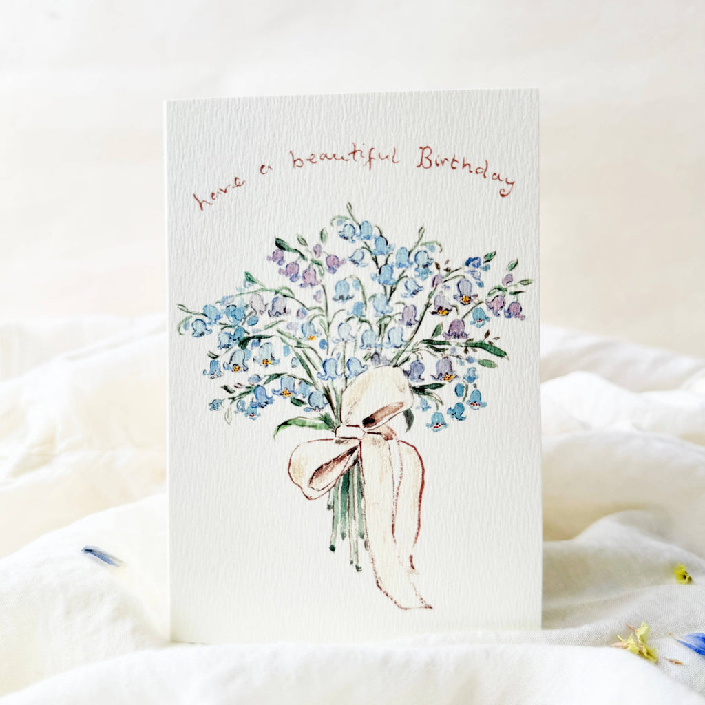 Greeting card with floral design and 'Have a beautiful Birthday' text on a white background