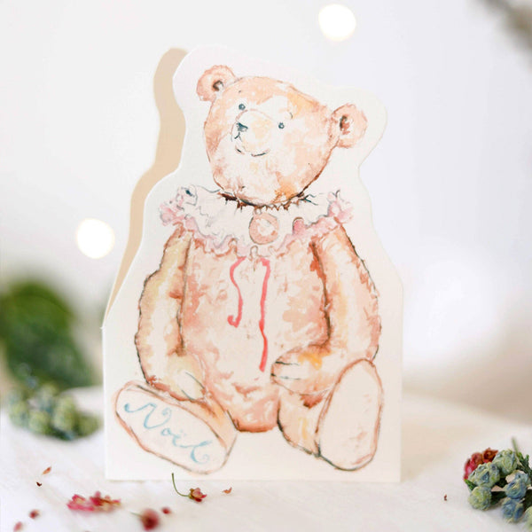 Sophie Amelia Teddy Toes - Cut Christmas Card