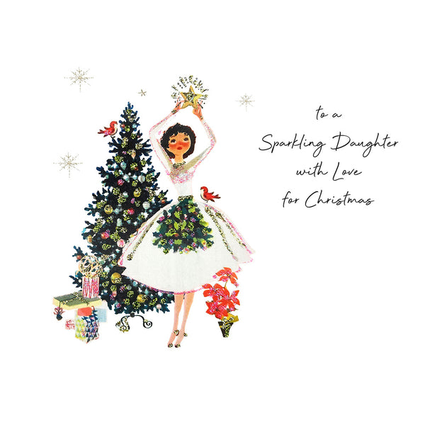 Five Dollar Shake To a Sparkling Daughter Christmas Card (Large) 