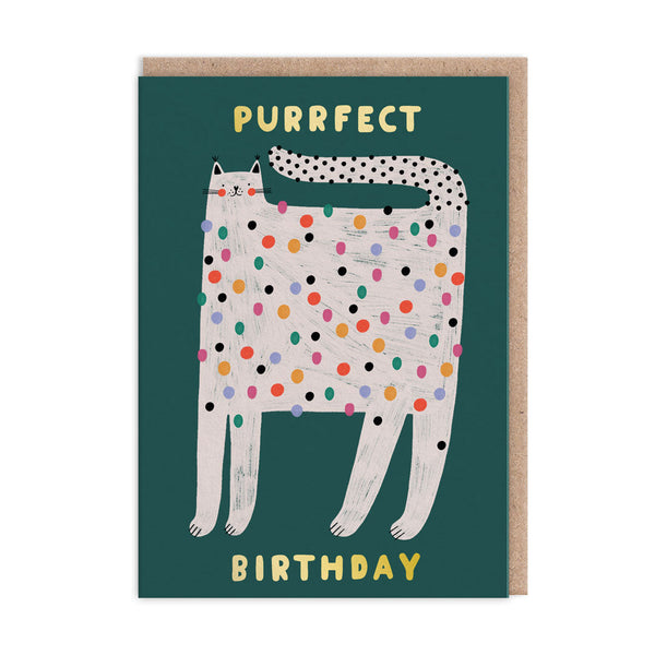 Ohh Deer Spotty Cat Happy Birthday Card