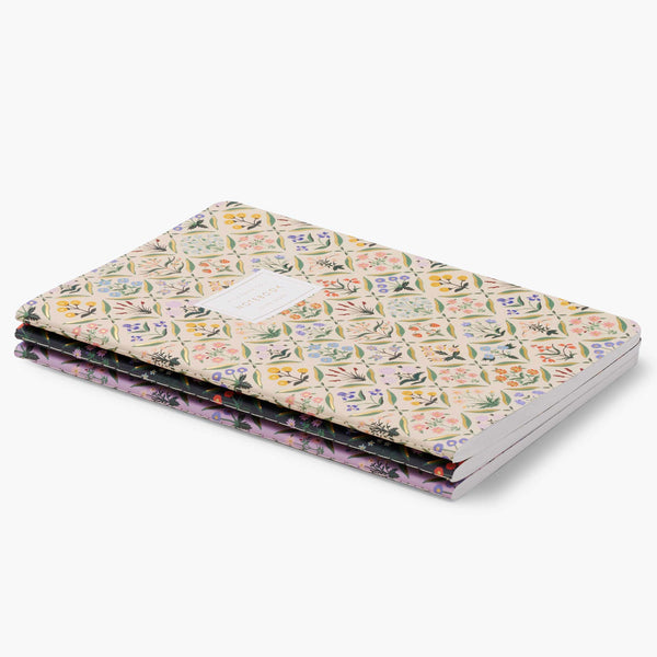 Rifle Paper Co. Set of 3 Stitched Notebooks - Estee