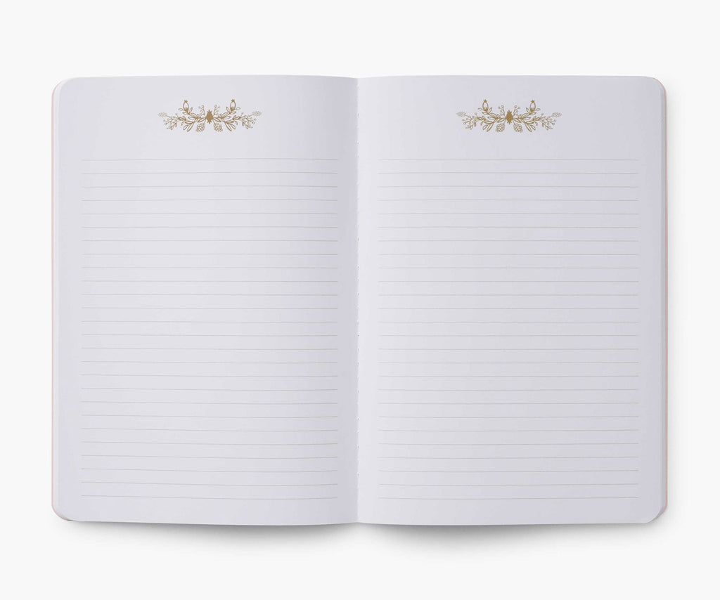 Rifle Paper Co. Set of 3 Stitched Notebooks - Roses