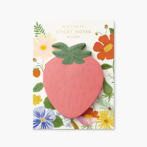 Rifle Paper Co. Sticky Notes - Strawberry