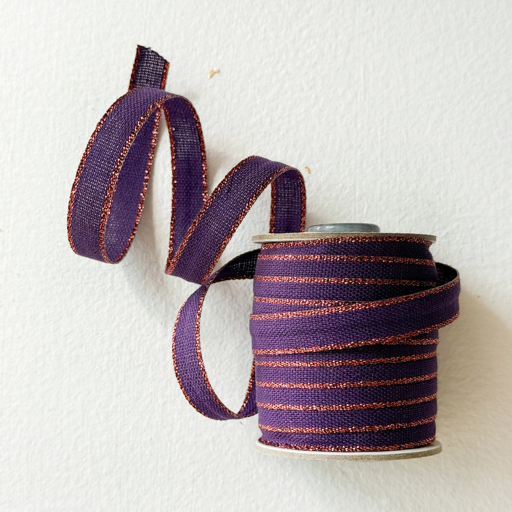 Studio Carta Drittofilo Cotton Ribbon - Plum/Copper