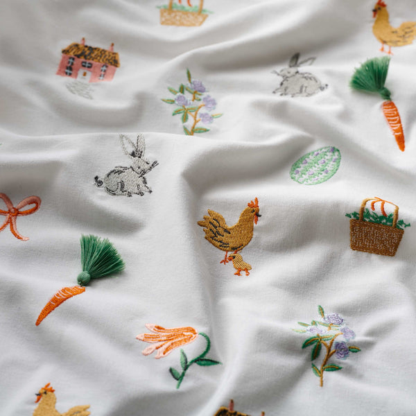 Rifle Paper Co - Spring Farm Embroidered Tea Towel