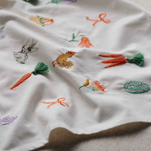 Rifle Paper Co - Spring Farm Embroidered Tea Towel