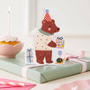 The Charming Press - Bear Die Cut Card - Wiltshire Bud Liberty Fabric