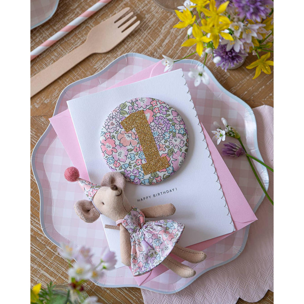 The Charming Press - Birthday Badge Age 1 - Liberty Michelle Fabric