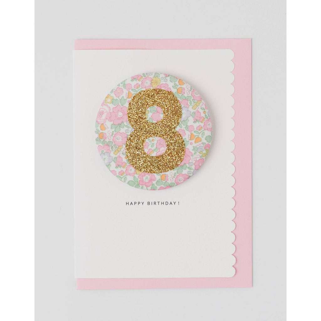 The Charming Press - Birthday Badge Age 8 - Liberty Betsy Ann fabric
