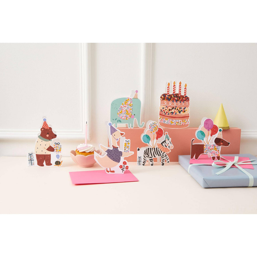 The Charming Press - Elephant Die Cut Card - Wiltshire Bud Fabric