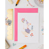 The Charming Press - Goose Birthday Card - Liberty Wiltshire Bud Fabric