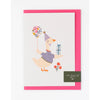 The Charming Press - Goose Birthday Card - Liberty Wiltshire Bud Fabric