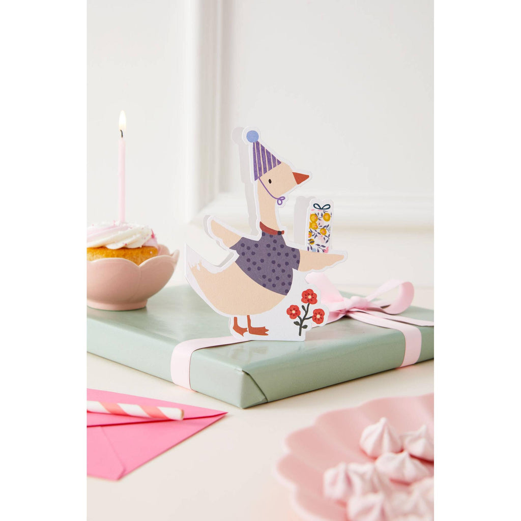 The Charming Press - Goose Die Cut Card - Wiltshire Bud Liberty Fabric