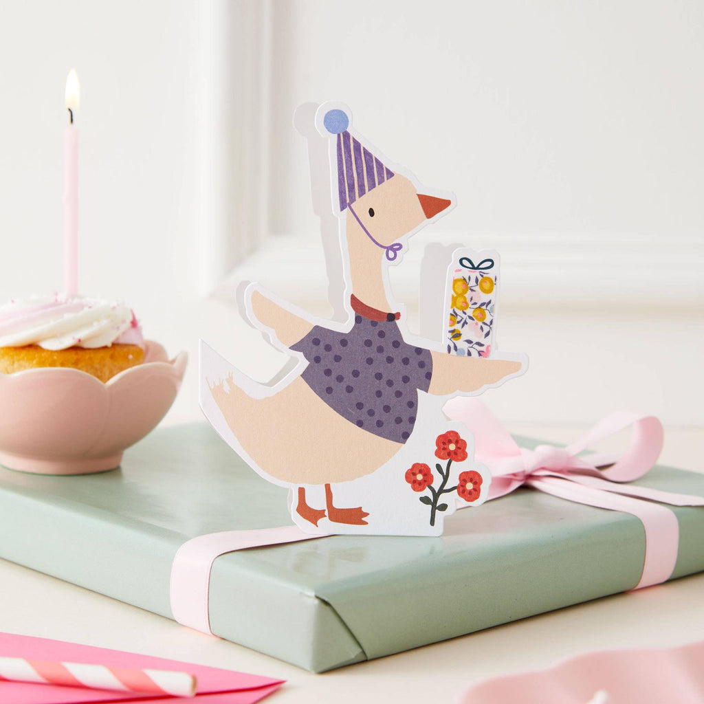 The Charming Press - Goose Die Cut Card - Wiltshire Bud Liberty Fabric