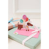 The Charming Press - Sausage Dog Die Cut Card - Wiltshire Bud Liberty Fabric