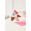 The Charming Press - Sausage Dog Die Cut Card - Wiltshire Bud Liberty Fabric