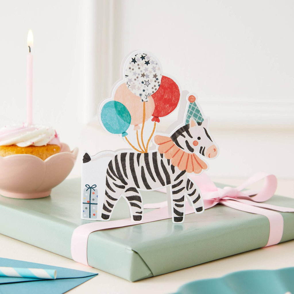 The Charming Press - Zebra Die Cut Card - Adelajda Liberty Fabric 