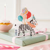 The Charming Press - Zebra Die Cut Card - Wiltshire Bud Liberty Fabric 