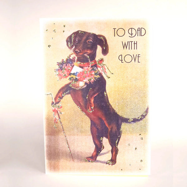 Counting Stars Puppy Dad With Love Birthday Card