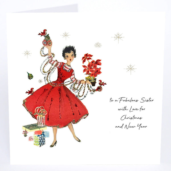 Five Dollar Shake To a Fabulous Sister With Love Christmas Card (Large)