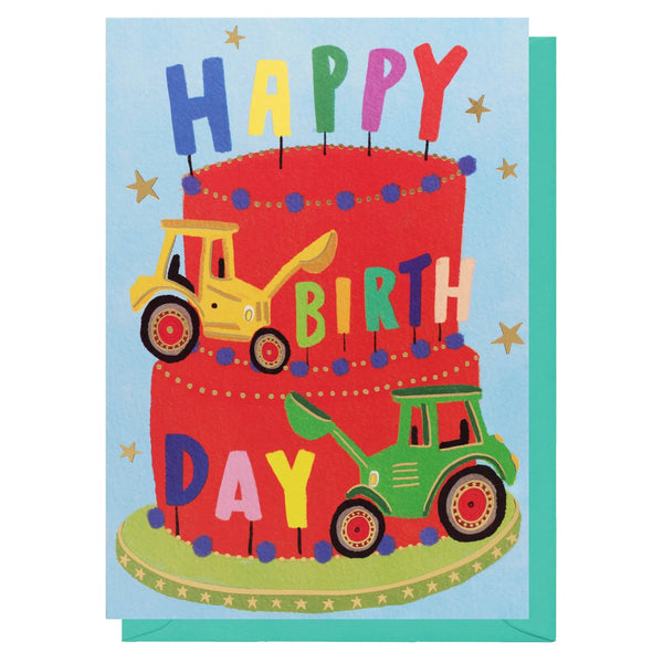 Louise Tiler Tractor Cake Birthday Card