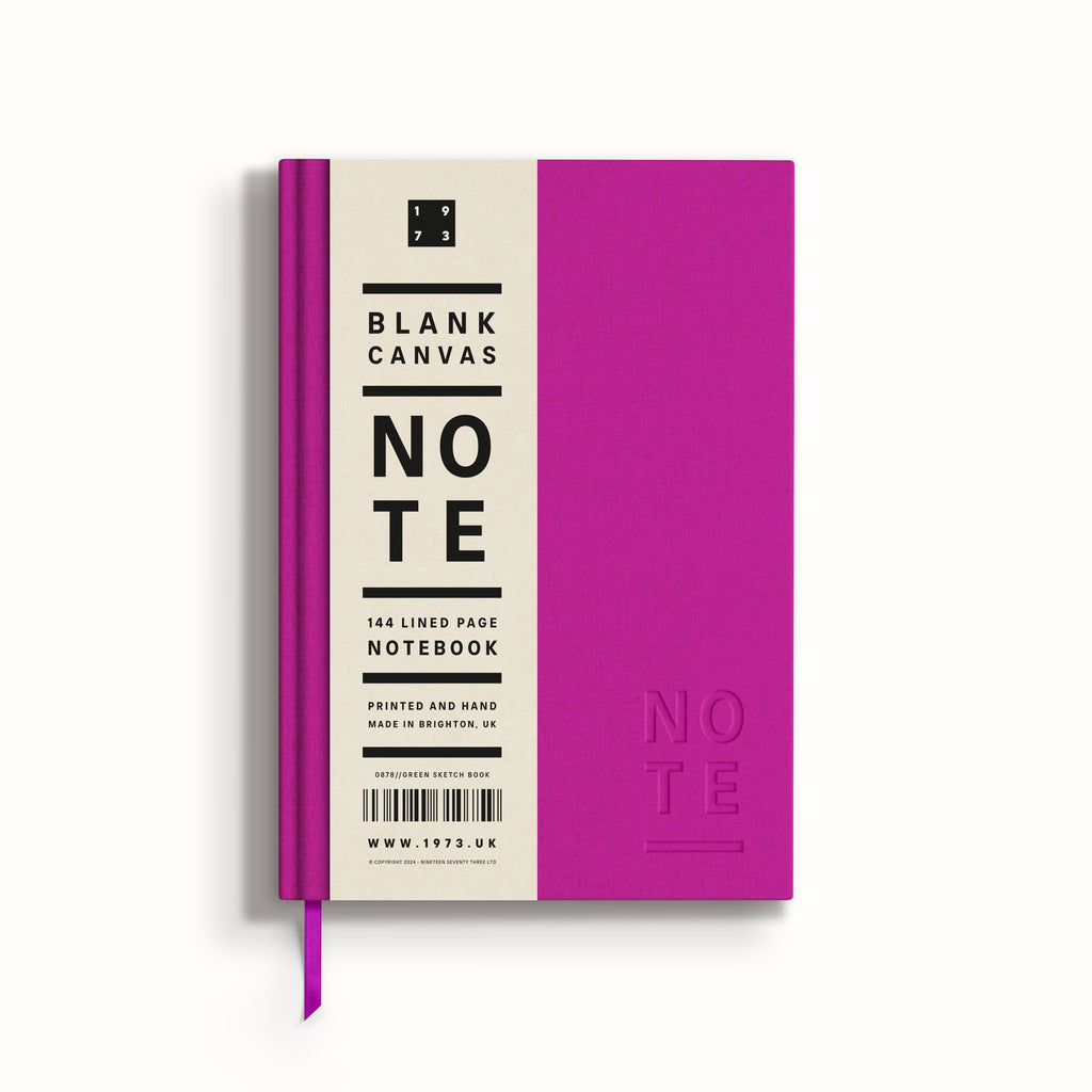 1973 Blank Canvas Fuchsia A5 Lined Notebook