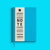 1973 Blank Canvas Turquoise A5 Lined Notebook