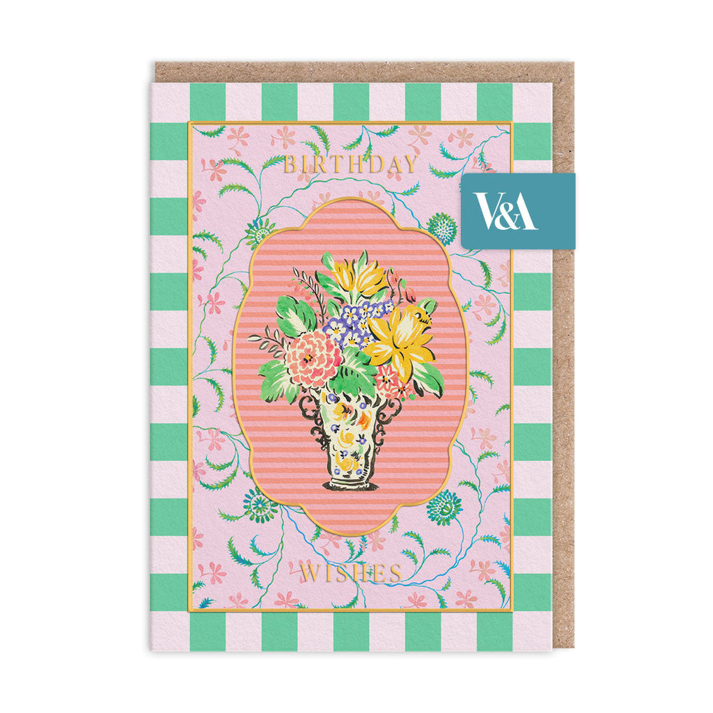 V&A Cottagecore Large Vase Greeting Card