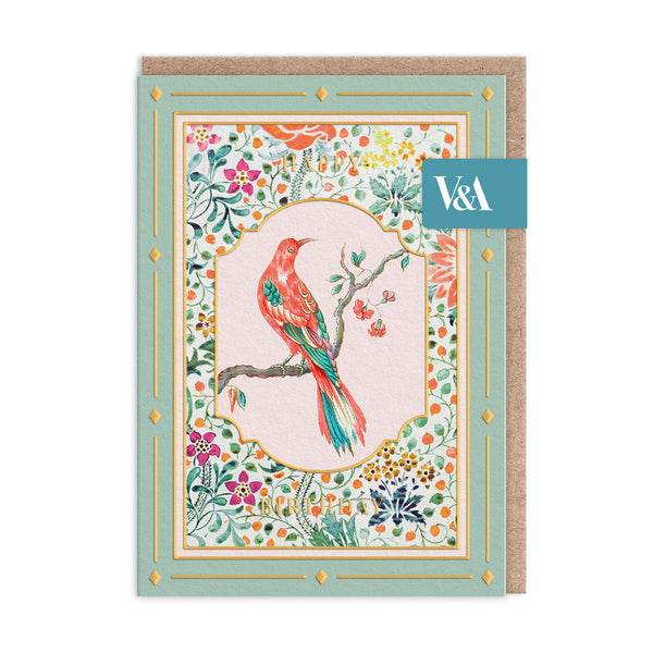 V&A Cottagecore Bird on a Branch Birthday Card