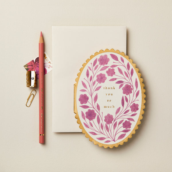 Wanderlust Paper Co. Violet Flora 'Thank you so much' Card
