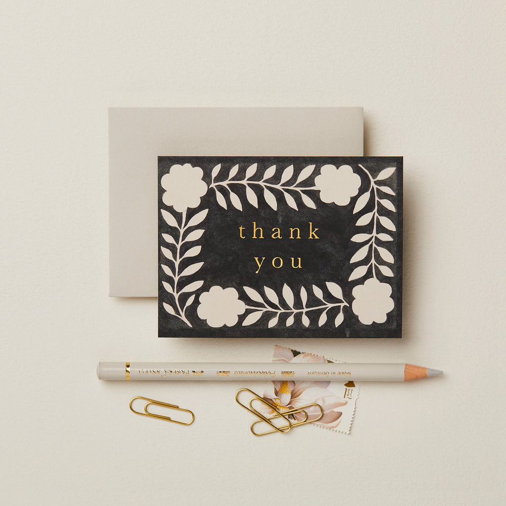Wanderlust Paper Co. Ink Flora Thank You Mini Card