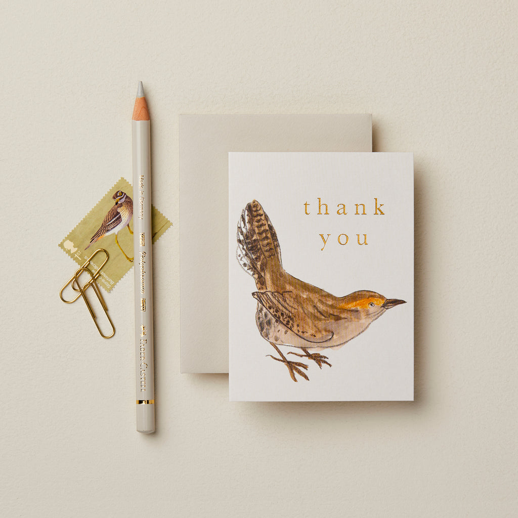 Wanderlust Paper Co. Wren Thank You Mini Card