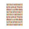 Pattern of colorful books on a white background
