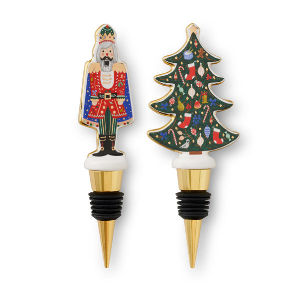 Rifle Paper Co. - Nutcracker Porcelain Wine Stopper Set