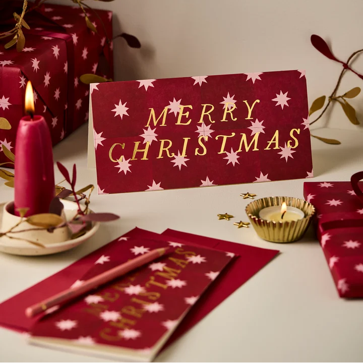Wanderlust Paper Co. Scarlet Star 'Merry Christmas' Card