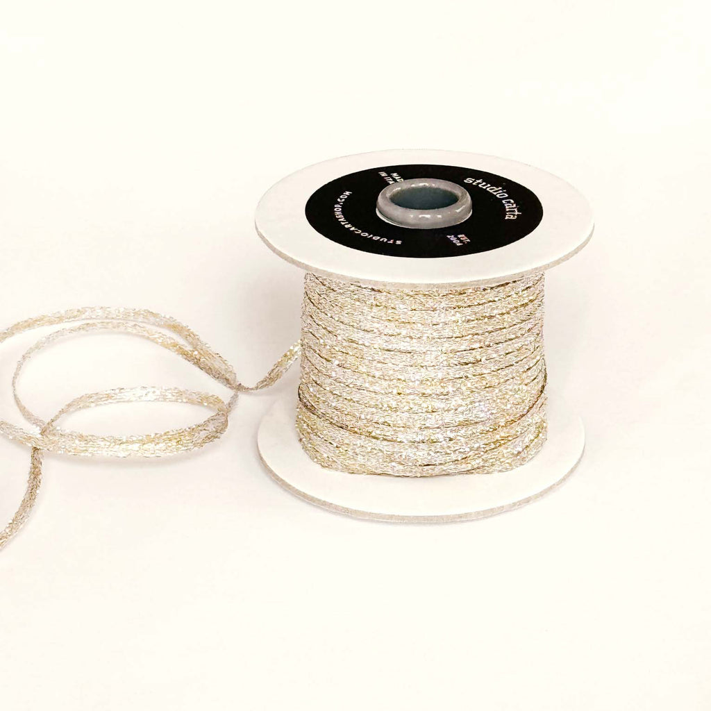 V Studio Ribbon Studio Carta Metallic Braided Ribbon - Pearl– The Paper Parlour
