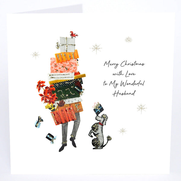 Five Dollar Shake To My Wonderful Husband Christmas Card (Large)